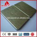 golden silver brushed curtain wall panels ACM aluminum composite panel